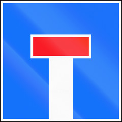Road sign used in Switzerland - Dead end