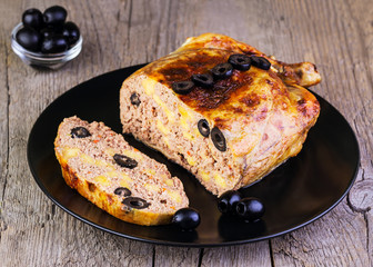 chicken stuffed with cheese and olives