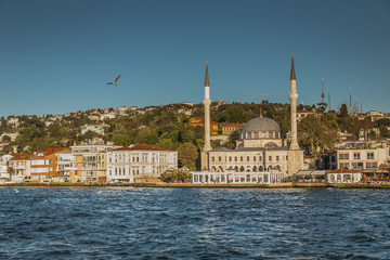 Fototapeta na wymiar Old mansion on Marmara sea in Istanbul,Turkey