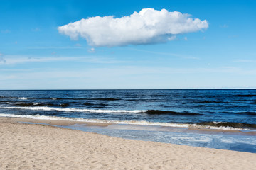Fototapeta na wymiar Blue Baltic sea.