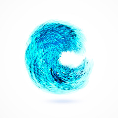 Blue Business Abstract Circle icon.