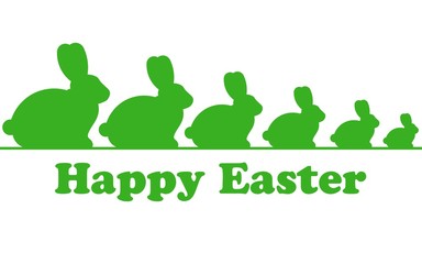 Happy Easter Rabbits Minimal