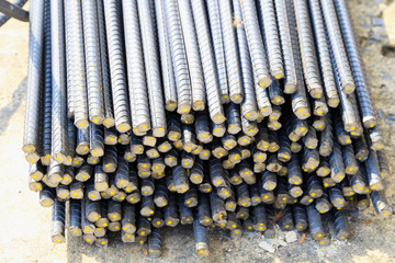 Iron rod armature,for construction work used as background