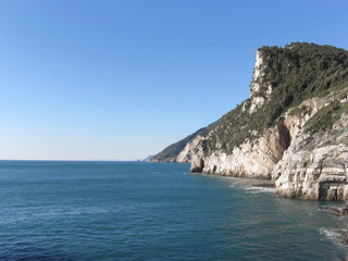Fototapeta na wymiar Panoramic view from Portovenere, Province of La Spezia, Italy