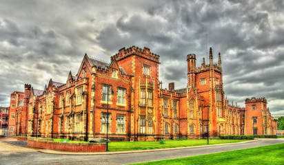Naklejka premium View of Queen's University in Belfast - Northern Ireland