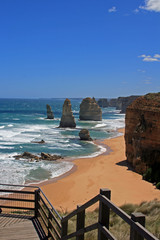 Twelve Apostles (rock erosion formations) on the Great Ocean Road in the state of Victoria Australia