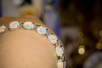 White Opal Bracelet
