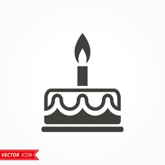 Cake - vector icon.