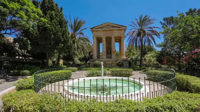 Monument to Sir Alexander Ball in the Lower Barrakka Gardens, Valletta, Malta