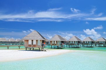 Maldivian water bungalows