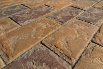 Modern concrete parking tiles