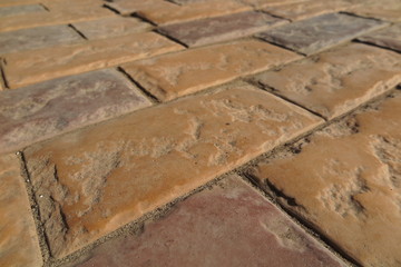 Modern concrete parking tiles