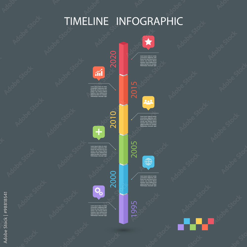 Poster timeline infographic design template.vector illustration for workflow layout, diagram, number option