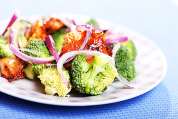Broccoli and chicken salad