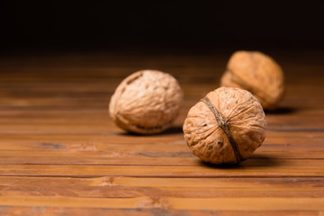 Ripe walnuts