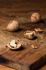 Ripe walnuts