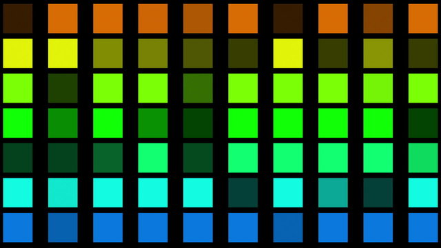 Flashing squares in blue,green,orange,and yellow colors