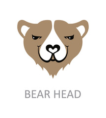 Bear face - design template.
