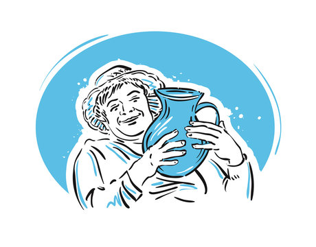 recommend clip art: dairy products vector logo design template. milk, yogurt or milkmaid icon