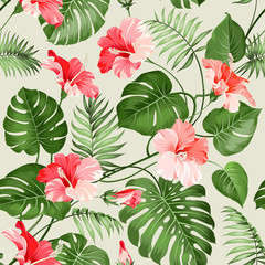 Seamless tropical pattern.