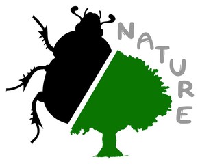 beetle and tree icon