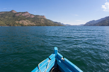 Boat navigating on sea of ??Paraty - Rio de Janeiro - Brazil - Powered by Adobe