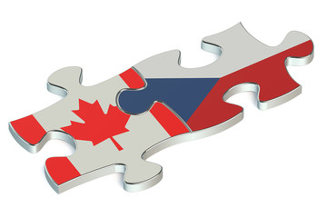 Czech Republic and Canada puzzles from flags