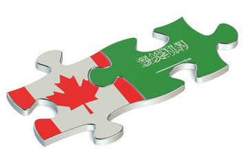 Saudi Arabia and Canada puzzles from flags