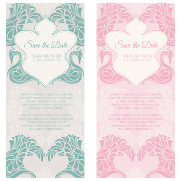 Set of wedding cards