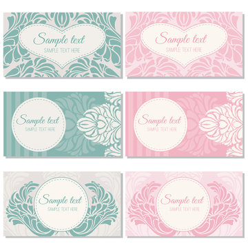 Set of wedding cards