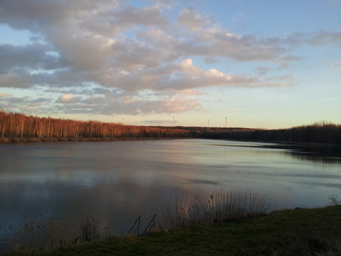 Abendrot an einem See