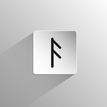 black icon rune ansuz