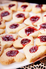 Heart-shaped cookies