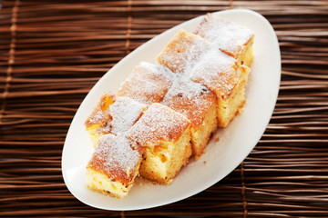 Homemade lemon cake