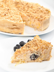 Cheesecake with dried fruits and nuts