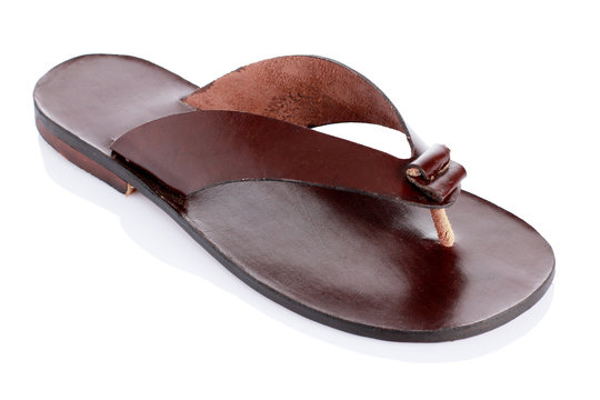 Leather flip flop