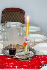 Holiday table with candle 2
