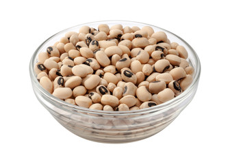 Black-eyed Peas in a Glass Bowl