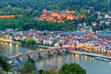 Fototapeta na wymiar View on Heidelberg, Germany