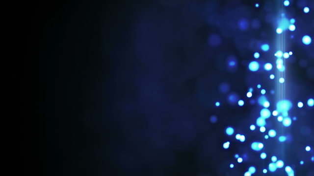 blue glowing bokeh lights side bar loop background 4k (4096x2304)
