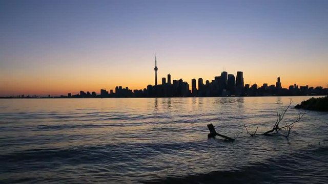 Toronto Skyline and Lake Ontario at Sunset (Canada)