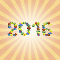 gifts in the boxes Happy New Year and Merry Christmas