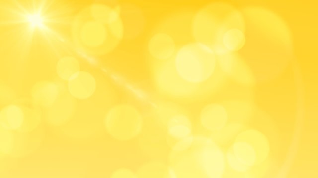 bright bokeh light flares yellow abstract background