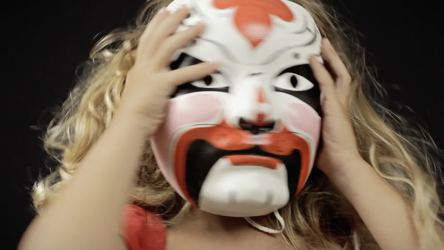 Little girl chinese opera mask 2