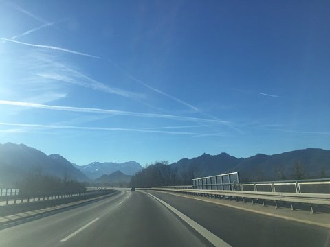 A95 Richtung S&uuml;den kurz vor Garmisch Partenkirchen