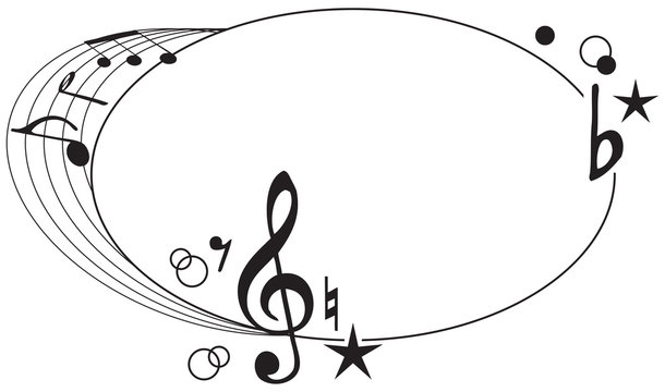 Ornament of musical symbols