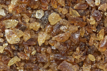 Nahaufnahme von braunen Zucker