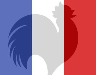 drapeau france bleu blanc rouge coq © Ainoa
