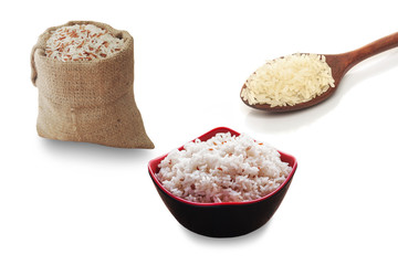 All rice collection isolated, Clipping path