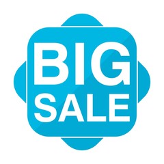 Blue square icon big sale